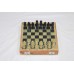 Wooden chess board natural stone pieces toy games gift 10 inch x 10 inch